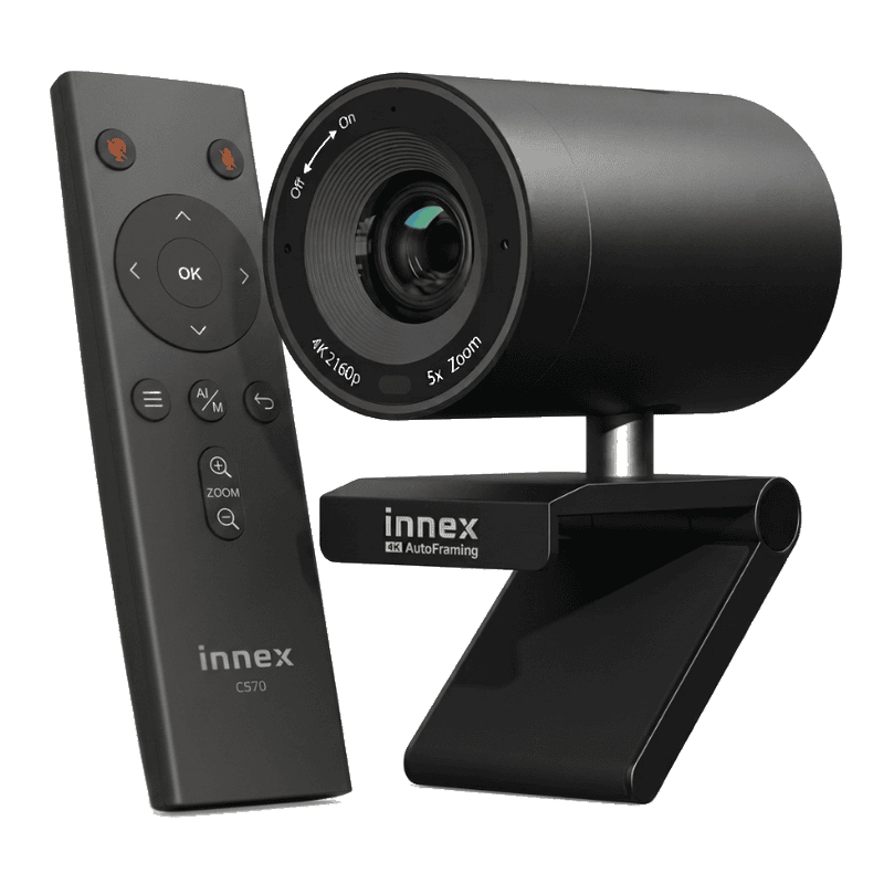 Innex C570 Cámara USB 4K UHD 120° FoV, Auto-encuadre con IA